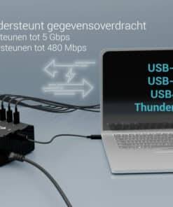 i-tec USB-C/USB-A Metal Charging + data HUB, 15W per port, 20x USB-C - Afbeelding 3