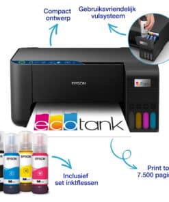Epson EcoTank ET-2861 A4 multifunctionele Wi-Fi-printer met inkttank, inclusief tot 3 jaar inkt - Afbeelding 2