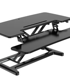 BakkerElkhuizen Adjustable Sit-Stand Desk Riser 2 Black