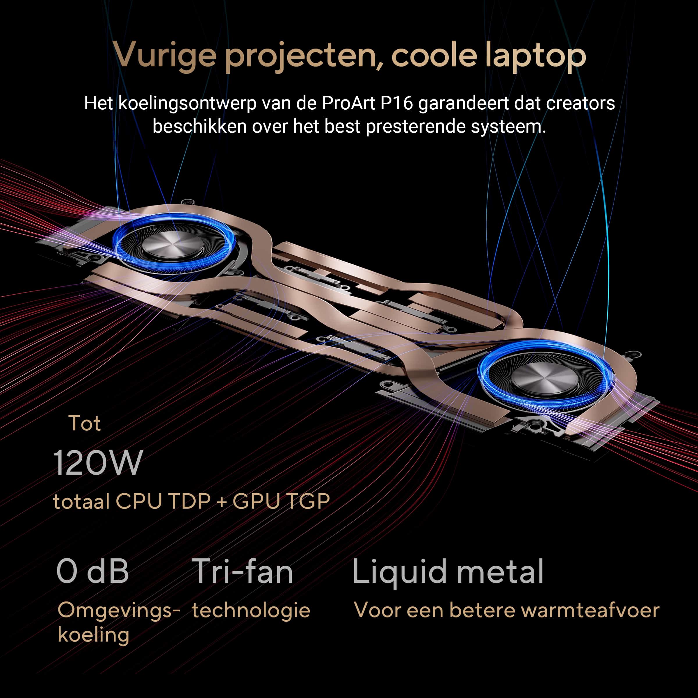ASUS ProArt P16 H7606WP-RJ129X Copilot+ PC AMD Ryzen AI 9 HX 370 Laptop 40,6 cm (16") Touchscreen 3K 32 GB LPDDR5x-SDRAM 1 TB SSD NVIDIA GeForce RTX 5070 Wi-Fi 7 (802.11be) Windows 11 Pro Belgisch Zwart - Afbeelding 2