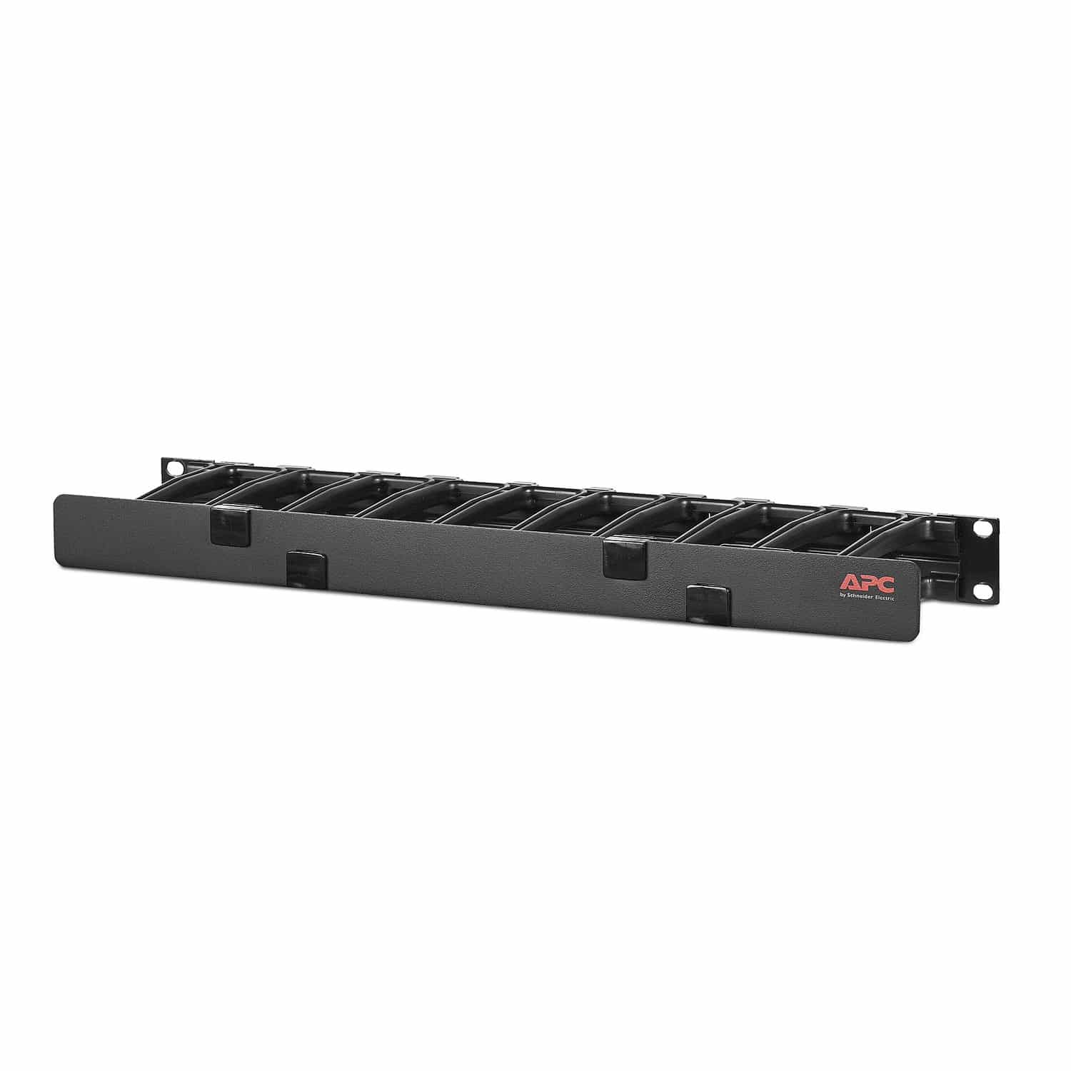 APC Horizontale kabelmanager, 1U x 4" diep, enkelzijdig met kap