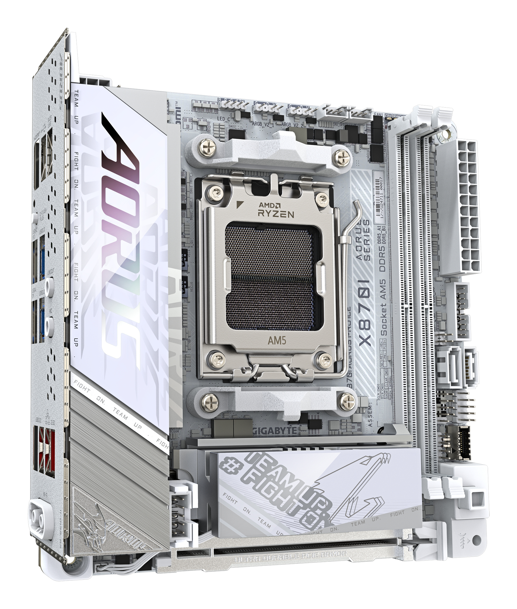 GIGABYTE X870I AORUS PRO ICE moederbord AMD X870 Socket AM5 Micro ITX - Afbeelding 2