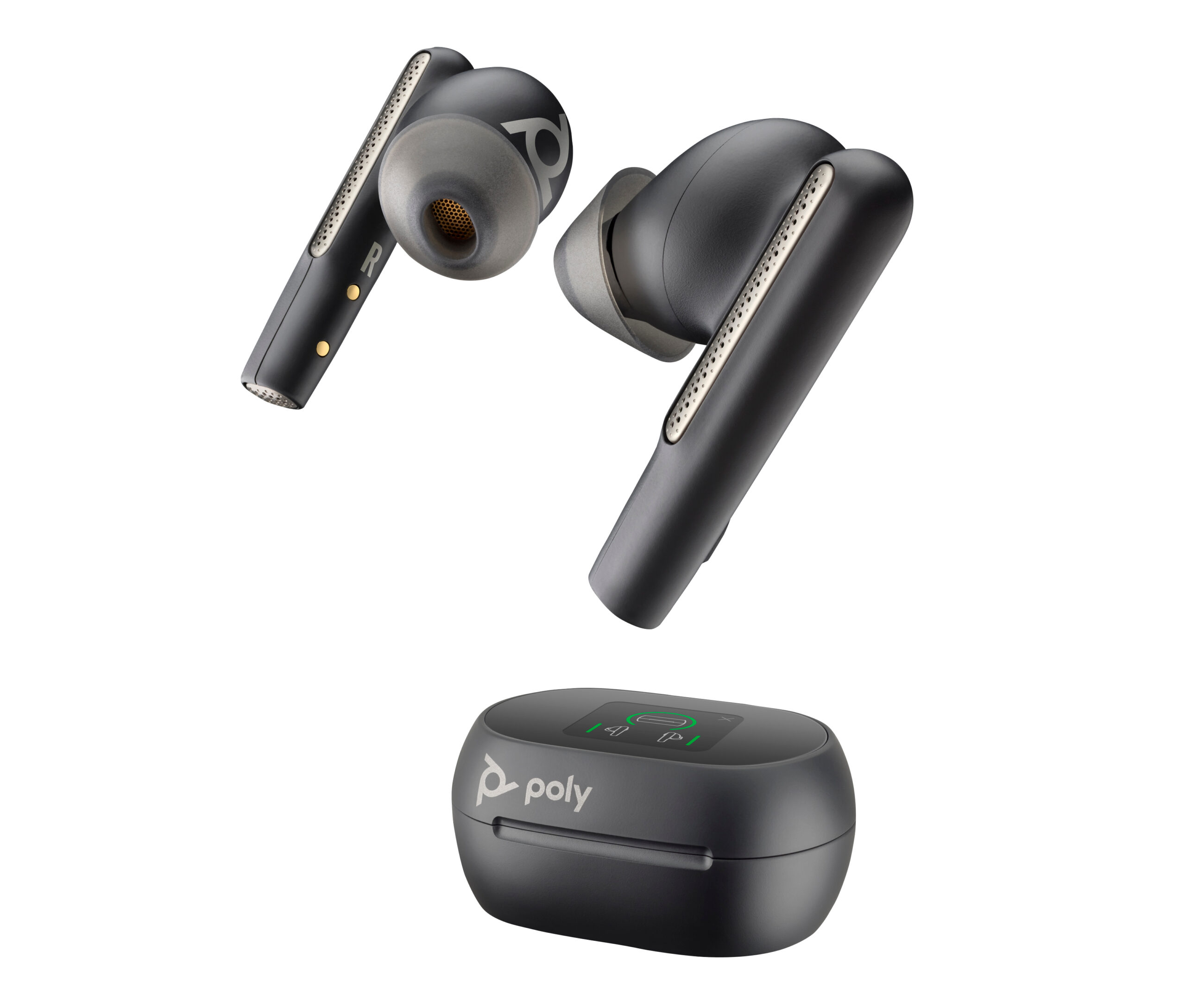 HP Poly Voyager Free 60+ UC M Carbon Black Earbuds + BT700 USB-A-adapter + oplaadcase met touchscreen