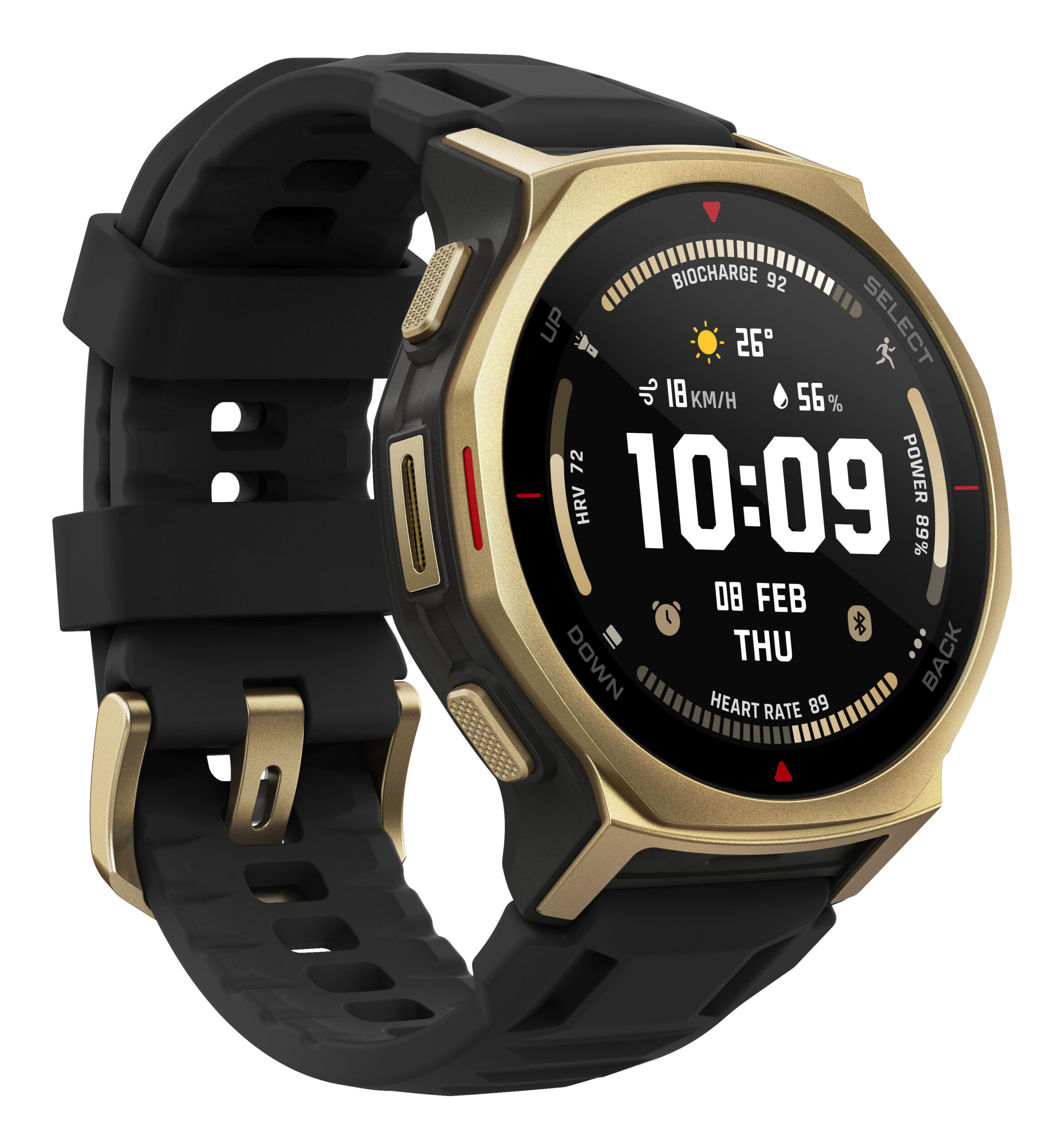 Amazfit T-rex 3 Pro 3,35 cm (1.32") AMOLED 44 mm Digitaal 466 x 466 Pixels Touchscreen Goud Wifi GPS - Afbeelding 3