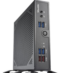 Shuttle XPC slim Barebone DS50U3, Intel i3-1315U, 2x LAN (1x 2.5Gbit ,1x 1Gbit), 1xCOM,1xHDMI,1xDP, 1x VGA, ventilatorloos , 24/7 permanent gebruik