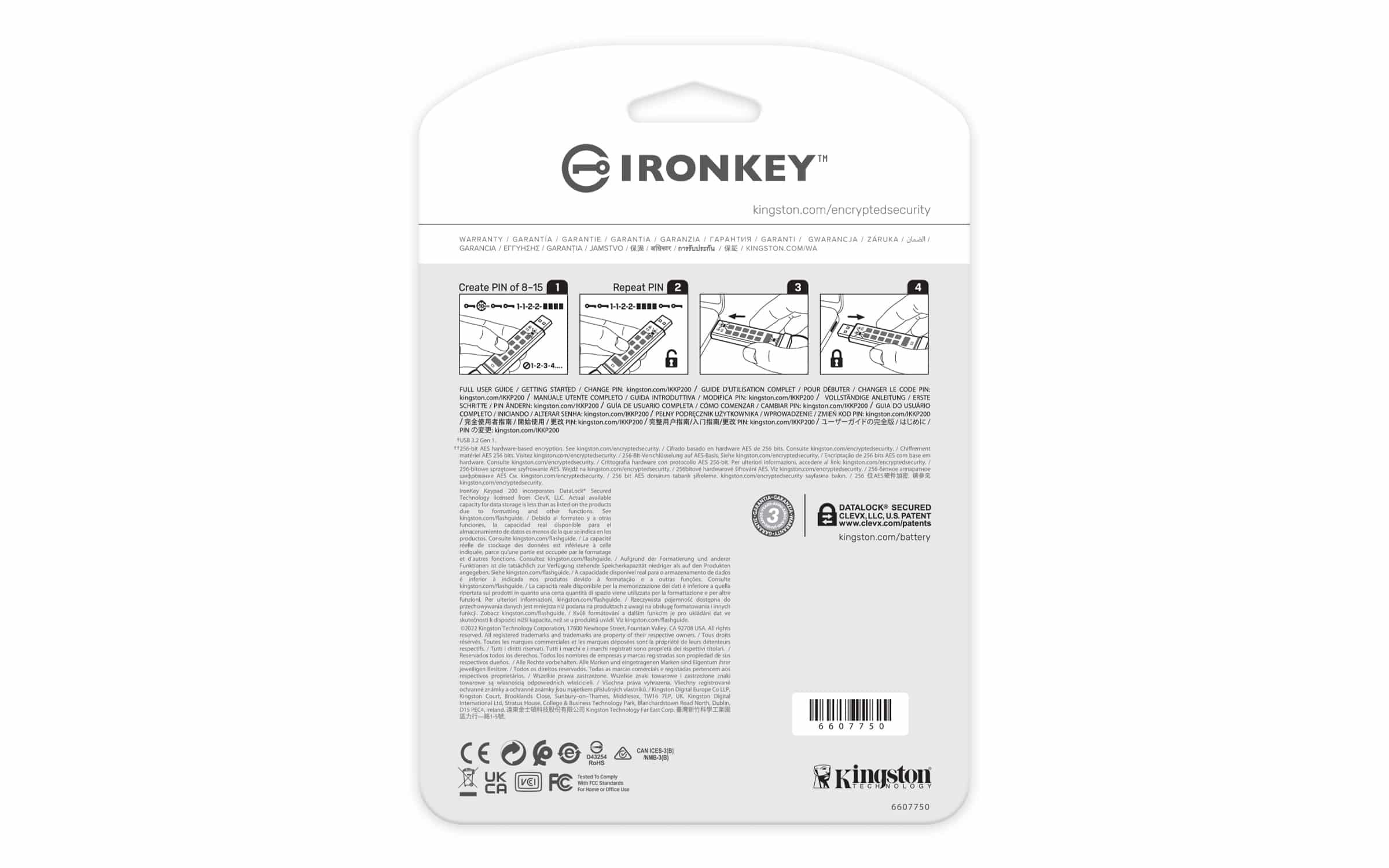 Kingston Technology IronKey 512GB Keypad 200, FIPS 140-3 Lvl 3 AES-256 versleuteld - Afbeelding 4