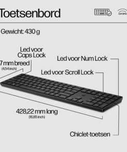 HP 650 draadloze toetsenbord- en muiscombinatie - Afbeelding 5