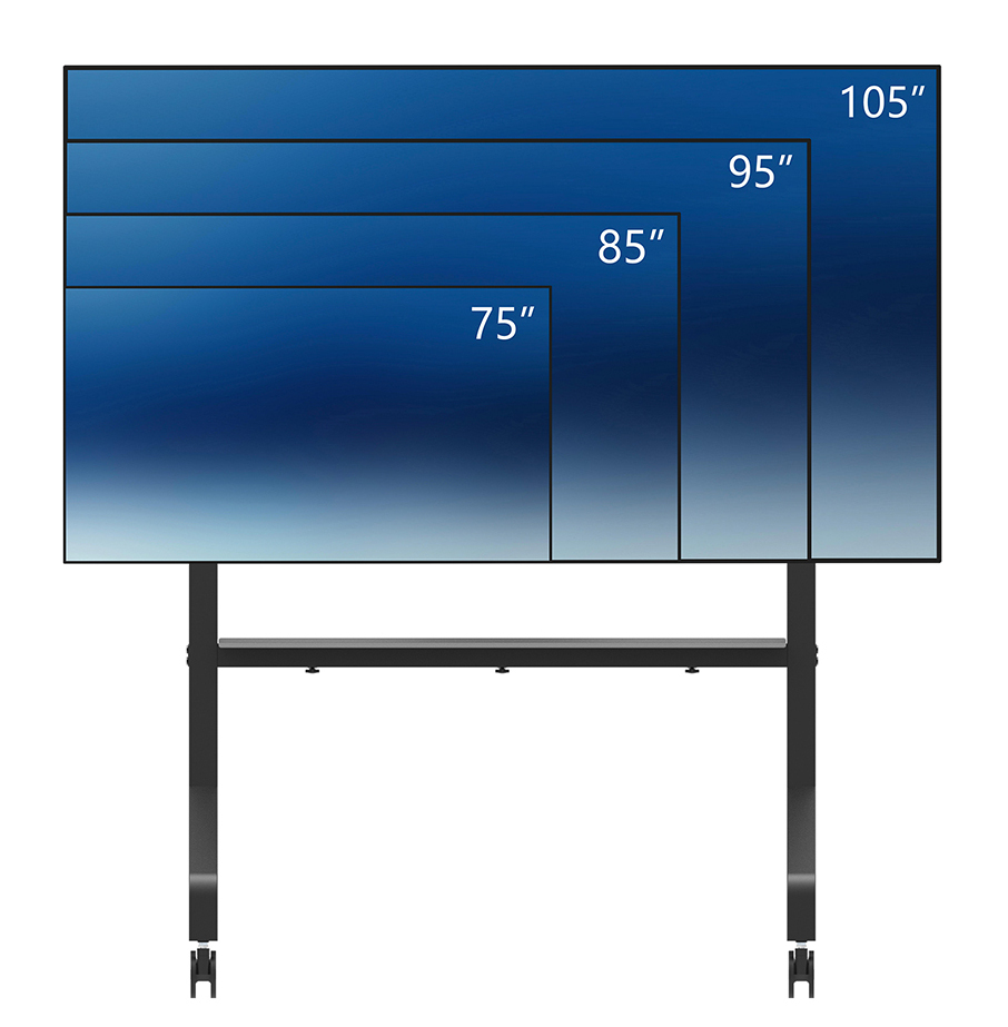 Neomounts FL50-575BL1 floor stand, Multimedia cart/trolley, Black, 65" - 110", 125 kg, Steel - Afbeelding 2