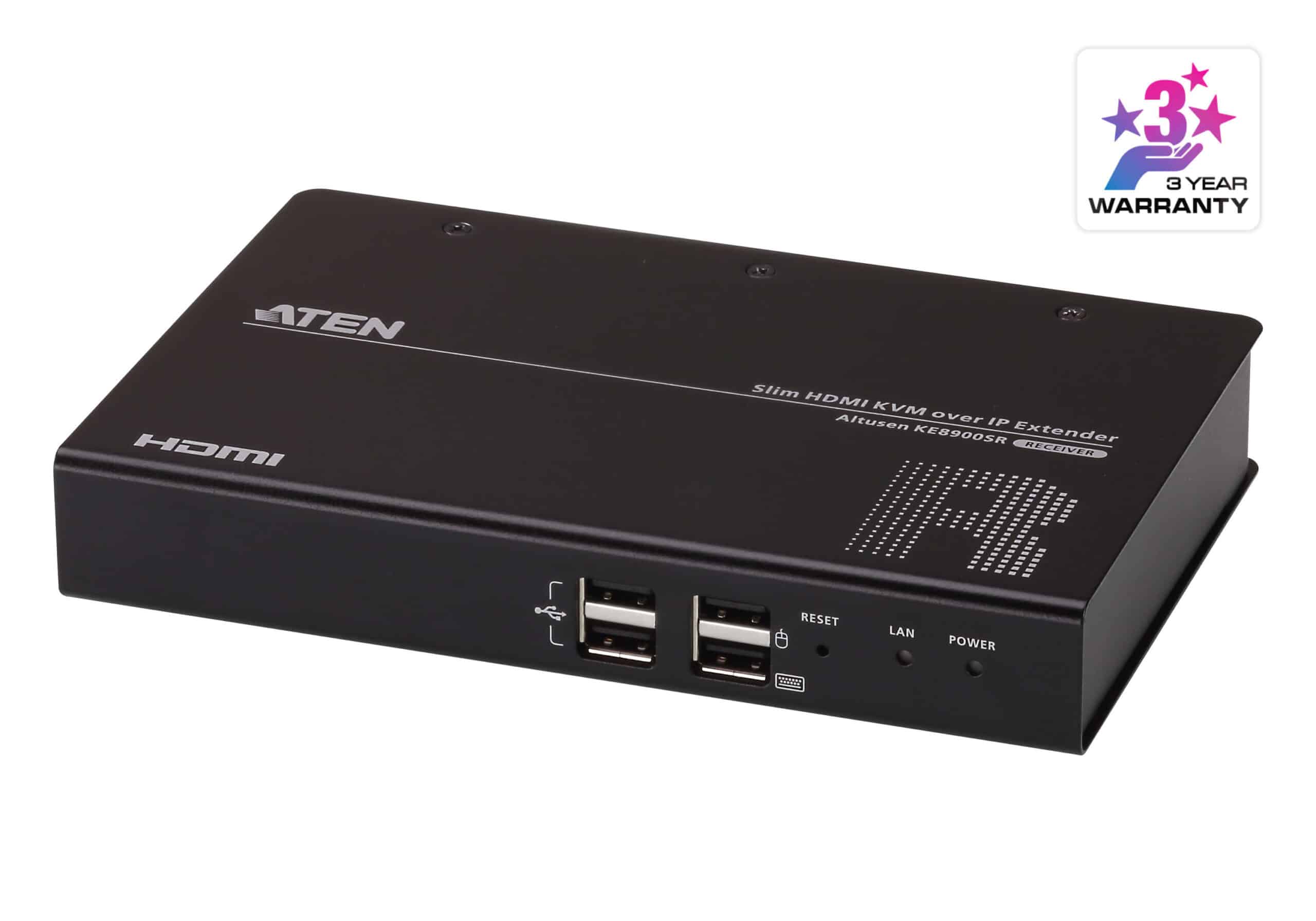 ATEN Slim HDMI-I enkel display KVM Over IP-ontvanger