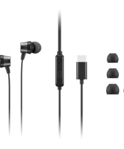 Lenovo 4XD1J77351 hoofdtelefoon/headset Bedraad In-ear Kantoor/callcenter USB Type-C Zwart