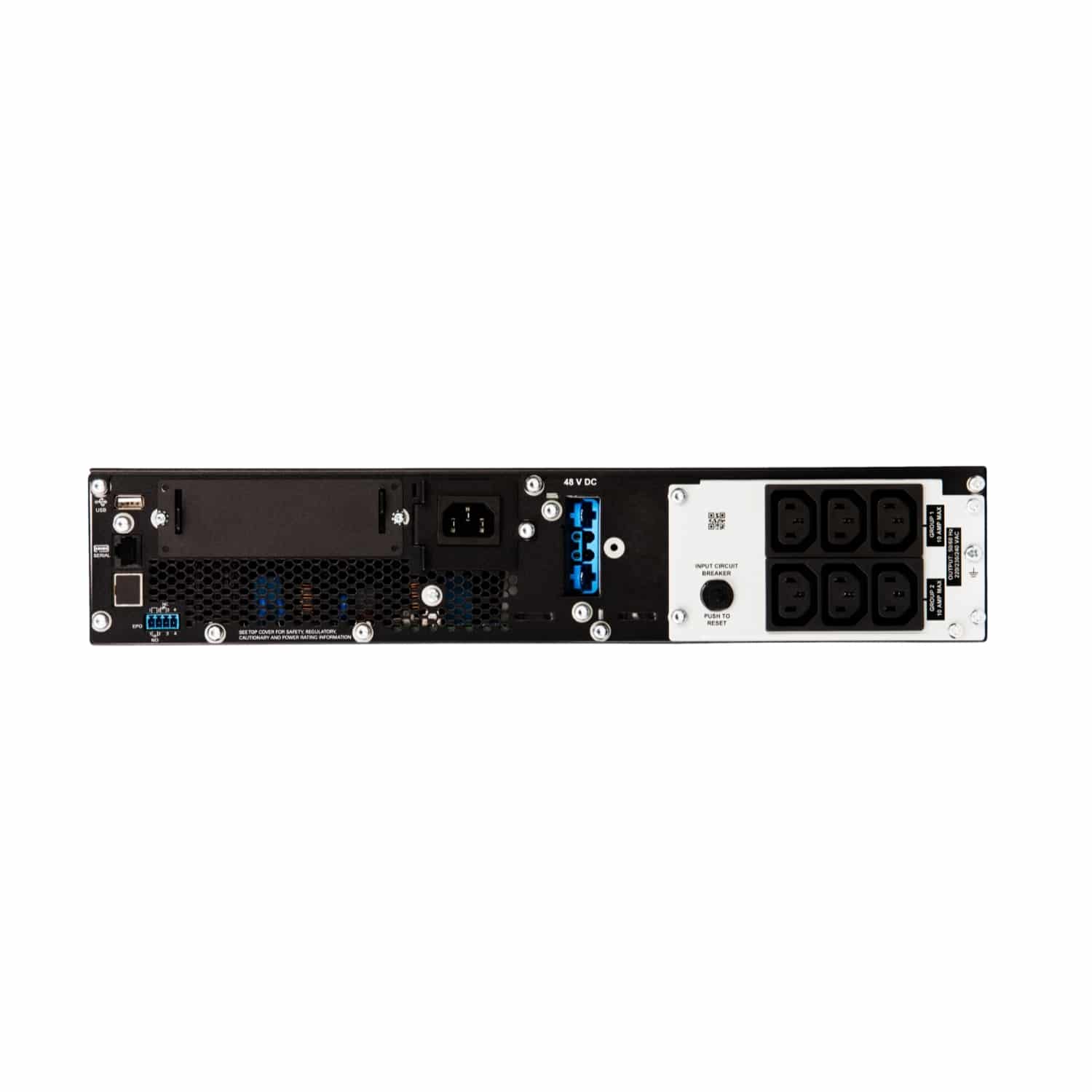 APC Smart-UPS On-Line SRT1500RMXLI - 1,5kW/VA, 6x C13 uitgang, Rackmount 2U - Afbeelding 2