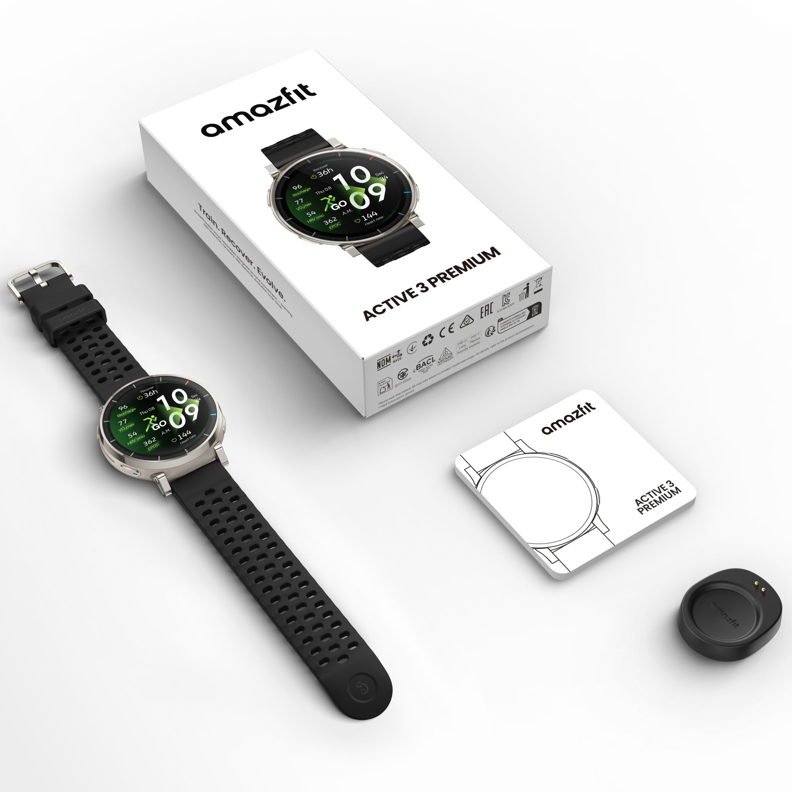 Amazfit Active 3 3,35 cm (1.32") AMOLED Digitaal 466 x 466 Pixels Touchscreen Goud GPS - Afbeelding 8