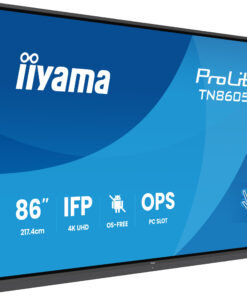 iiyama TN8605A-B1AG beeldkrant Interactief flatscreen 2,17 m (85.6") 500 cd/m² 4K Ultra HD Zwart Touchscreen