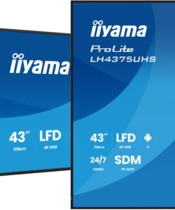 iiyama LH4375UHS-B2AG beeldkrant Digitale signage flatscreen 108 cm (42.5") LCD Wifi 500 cd/m² 4K Ultra HD Zwart Type processor Android 11 24/7