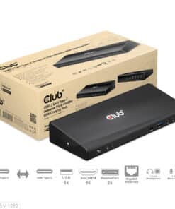 CLUB3D Type-C Universeel (2x 4K60Hz +1x 4K30Hz), oplaad Docking Station 60W DisplayLink gecertificeerd en DP alt modus - kensington lock - Afbeelding 6