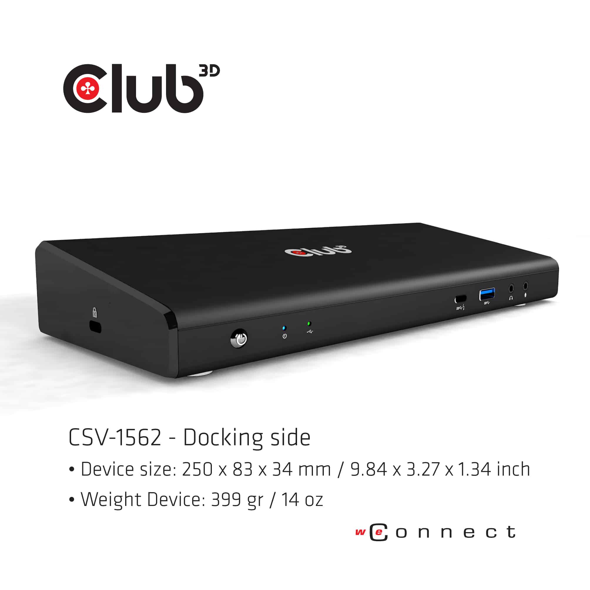 CLUB3D Type-C Universeel (2x 4K60Hz +1x 4K30Hz), oplaad Docking Station 60W DisplayLink gecertificeerd en DP alt modus - kensington lock - Afbeelding 4