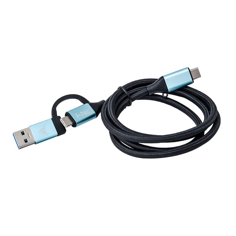 i-tec C31USBCACBL USB-kabel USB 3.2 Gen 1 (3.1 Gen 1) 1 m USB C 10 Gbit/s Zwart, Blauw - Afbeelding 2