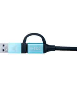 i-tec C31USBCACBL USB-kabel USB 3.2 Gen 1 (3.1 Gen 1) 1 m USB C 10 Gbit/s Zwart, Blauw