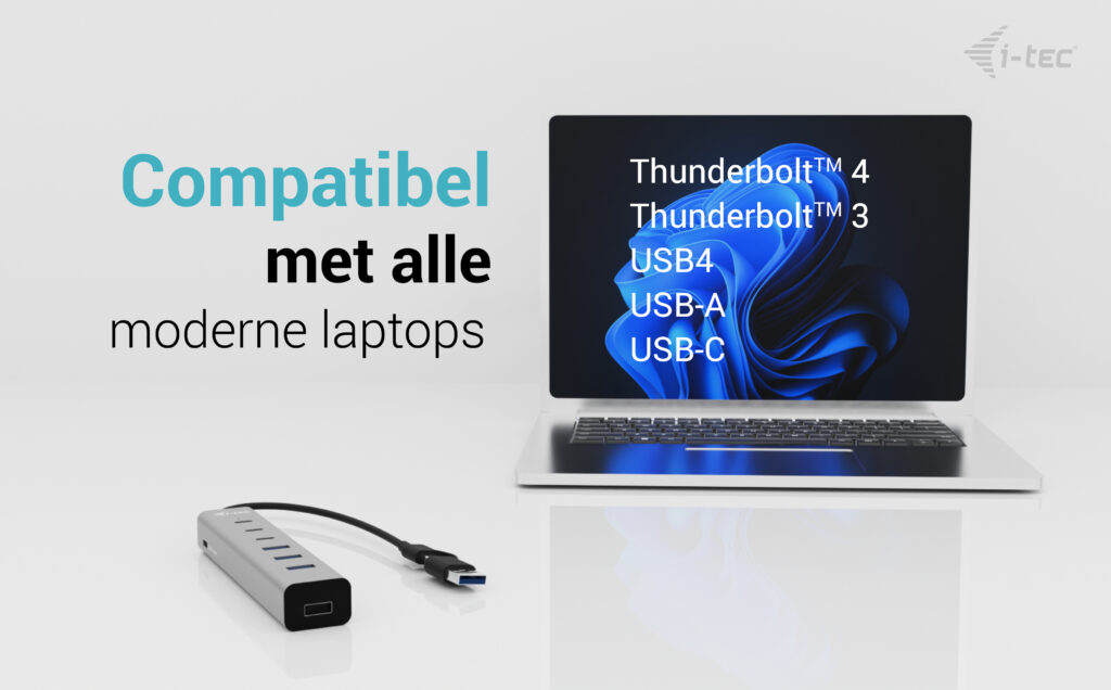 i-tec USB-C/USB-A Charging Metal HUB 7 port (3x USB-C, 4x USB-A)