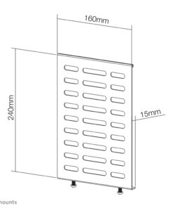 Neomounts NS-MBTC100BLACK Wall-mounted CPU holder, 1x 10kg, Vertical, Black