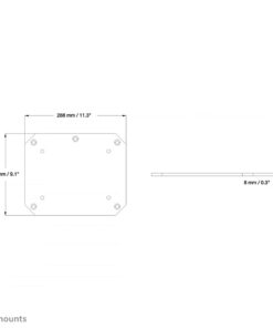 Neomounts PLASMA-M2SFPLATE Fixed Floor Plate for 2250/2500-series - small (bolt down)