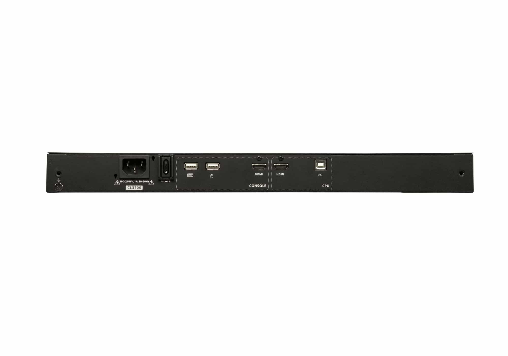 ATEN CL3700NW rack console 47 cm (18.5") 1920 x 1080 Pixels Metaal, Kunststof Zwart 1U - Afbeelding 3