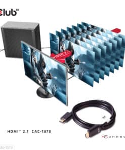 CLUB3D Ultra High Speed HDMI™2.1 gecertificeerde kabel 4K120Hz, 8K60Hz 48Gbps M/V 3 meter - Afbeelding 4