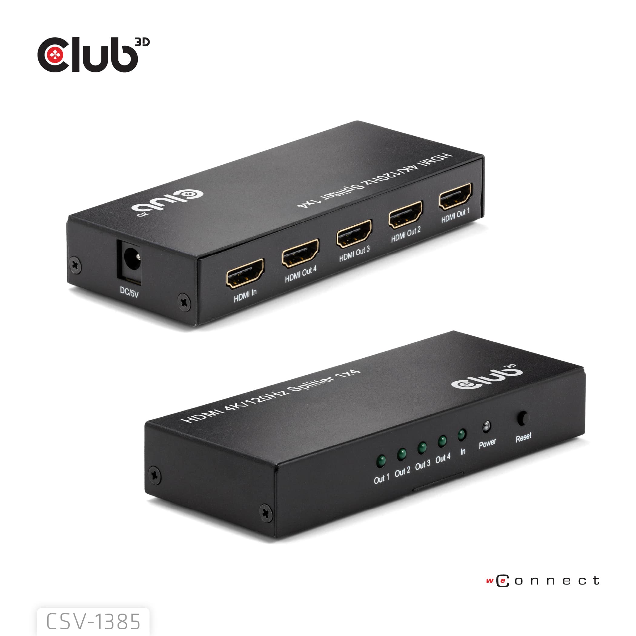 CLUB3D 1 to 4 HDMI Splitter 4K120Hz - Afbeelding 7
