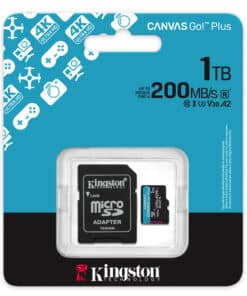 Kingston Technology 1TB microSDXC Canvas Go! Plus Gen4 200MB/s A2 U3 V30 kaart + adapter - Afbeelding 5