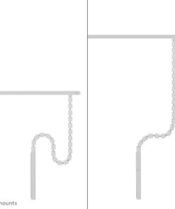 Neomounts ADS06-133WH Cable spine universal cable guide, screw-mounted, Desk, Plastic, White