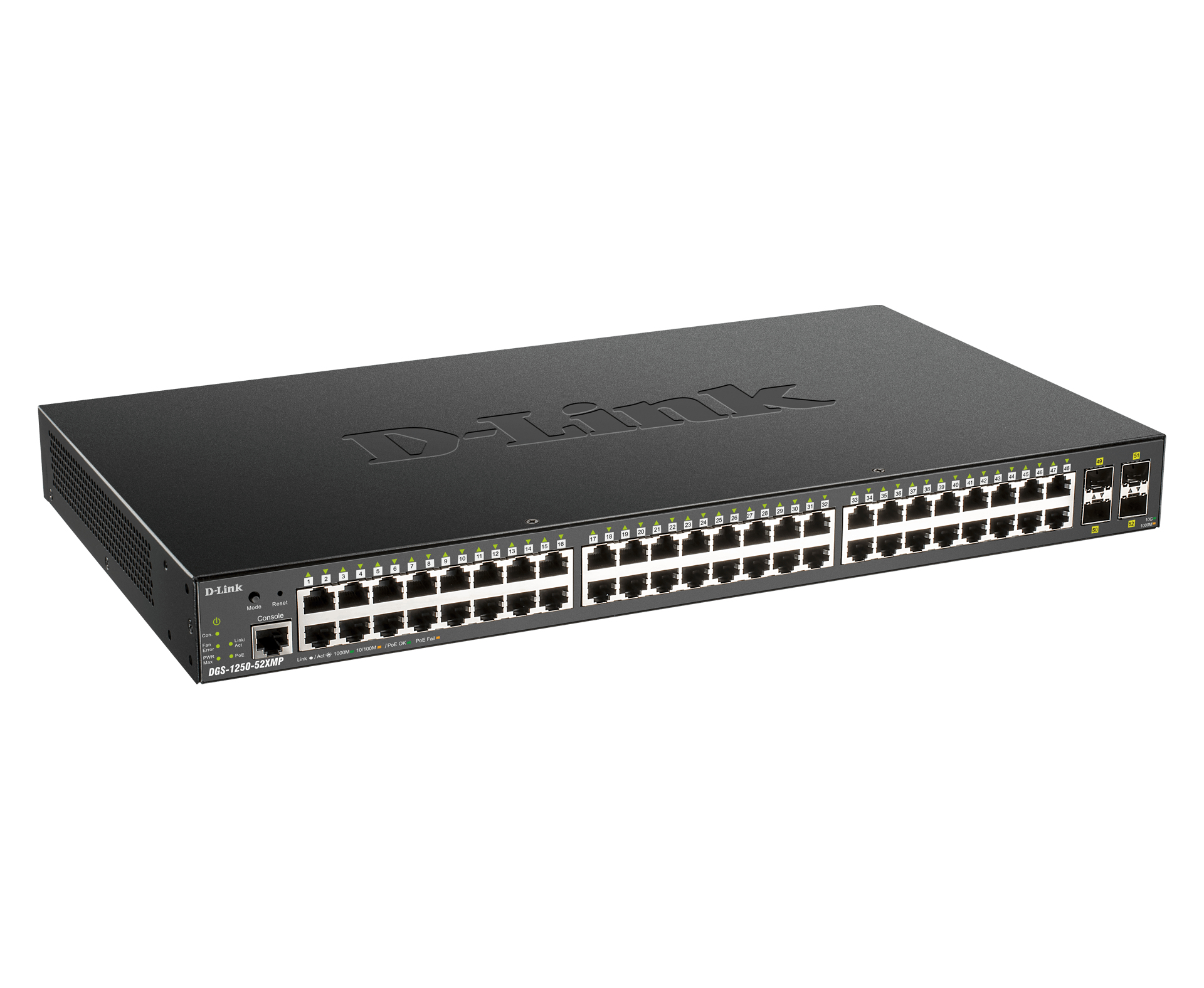 D-Link DGS-1250-52XMP Managed L3 Power over Ethernet (PoE) Zwart - Afbeelding 2