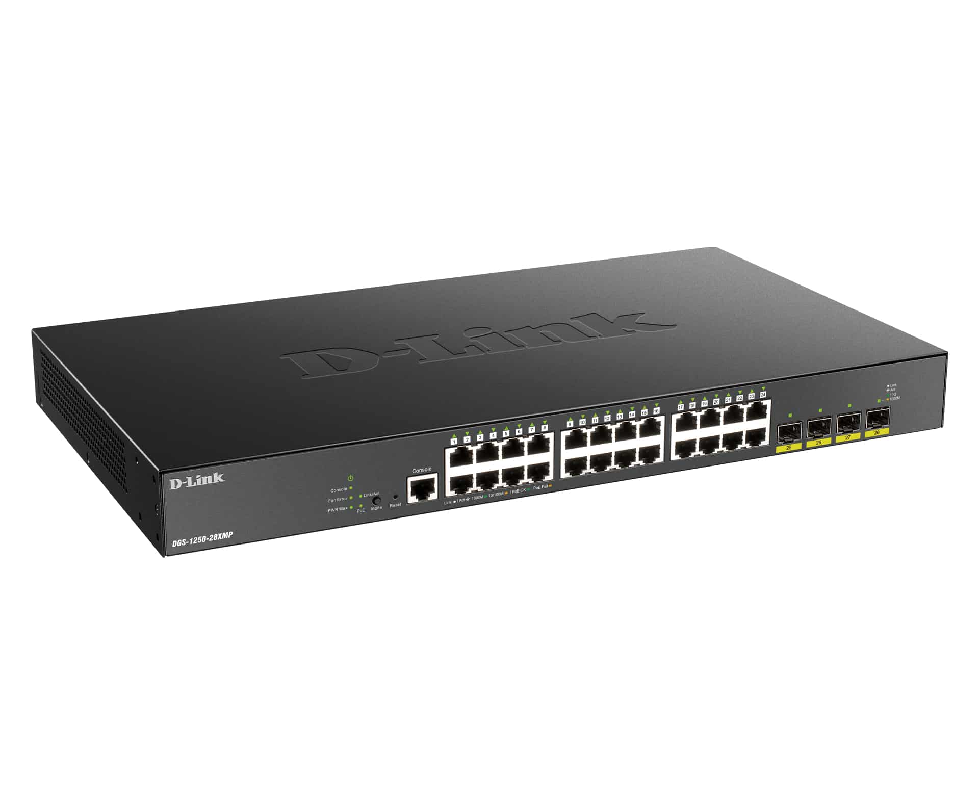 D-Link DGS-1250-28XMP Managed L3 Gigabit Ethernet (10/100/1000) Power over Ethernet (PoE) Zwart - Afbeelding 2