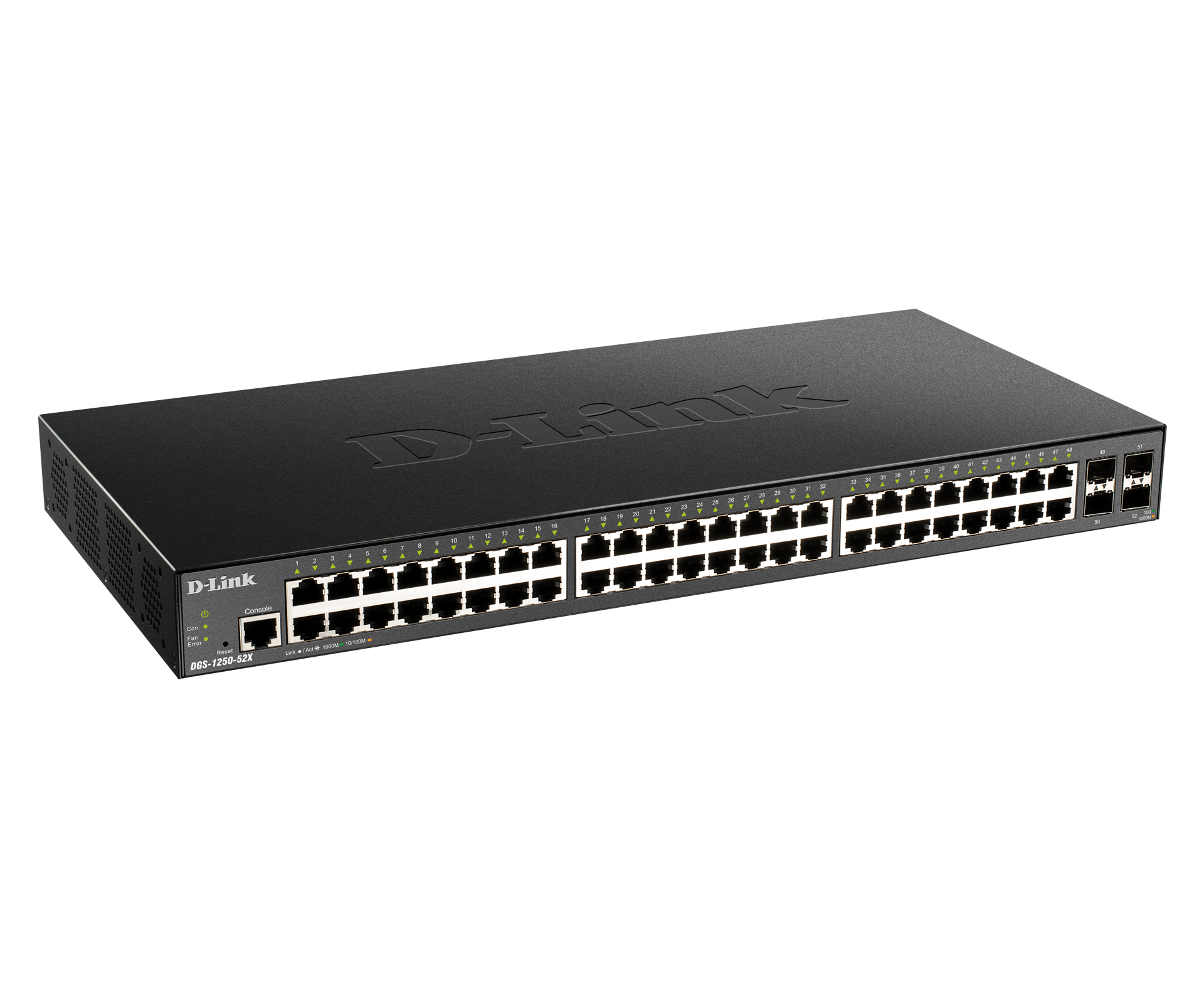 D-Link DGS-1250-52X Managed L3 Gigabit Ethernet (10/100/1000) Zwart - Afbeelding 2