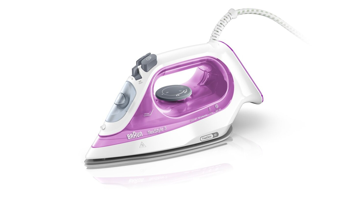 Braun SI 3031 PU Stoomstrijkijzer Keramische zoolplaat 2300 W Grijs, Paars, Wit - Afbeelding 2