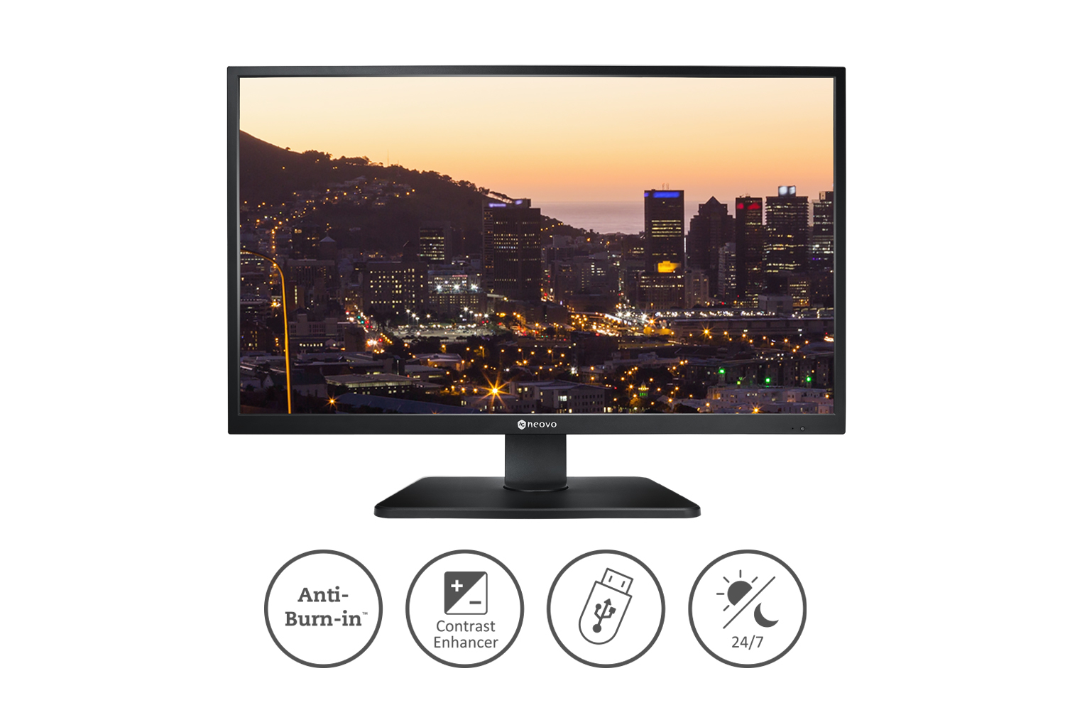 Neovo SC-32E LCD LED Monitor, 31.5", 1080p, VA, 300cd/m2, 1000:1, 5ms, Speaker(s) Black - Afbeelding 6