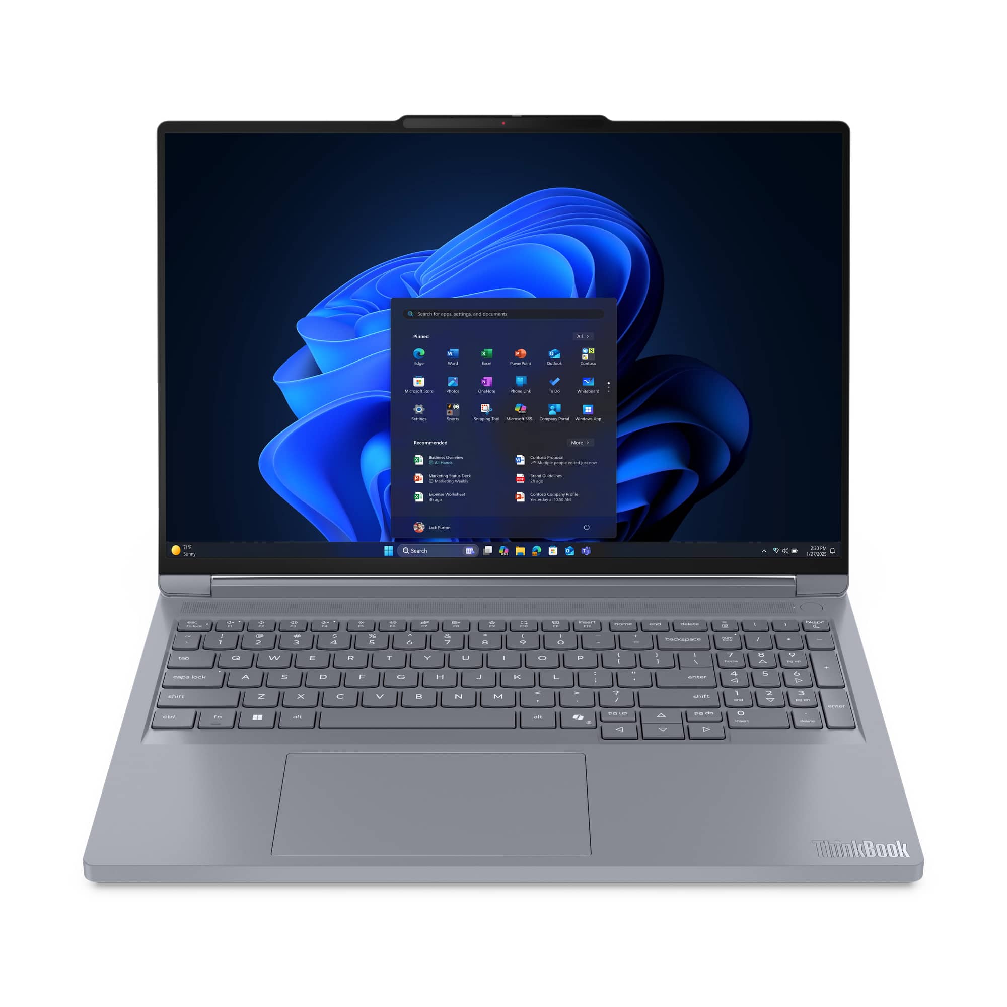 Lenovo ThinkBook 16p G6 ADR AMD Ryzen 9 8940HX Laptop 40,6 cm (16") WQXGA 32 GB DDR5-SDRAM 512 GB SSD NVIDIA GeForce RTX 5060 Wi-Fi 7 (802.11be) Windows 11 Pro Belgisch Grijs