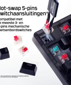 HyperX Origins 2 1800 toetsenbord Gamen USB Zwart - Afbeelding 4