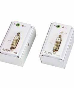 ATEN DVI/Audio Cat 5-verlenger met MK-muurplaat (1920 x 1200 bij 40 m)