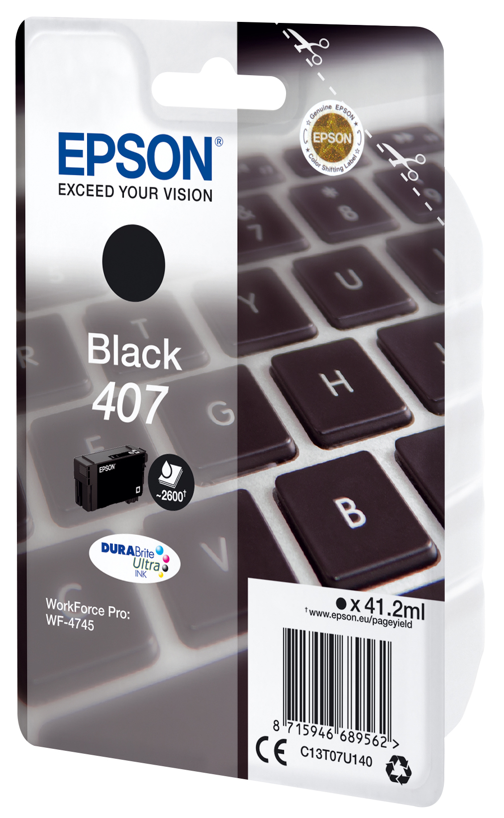 Epson WF-4745 inktcartridge 1 stuk(s) Origineel Hoog (XL) rendement Zwart - Afbeelding 2