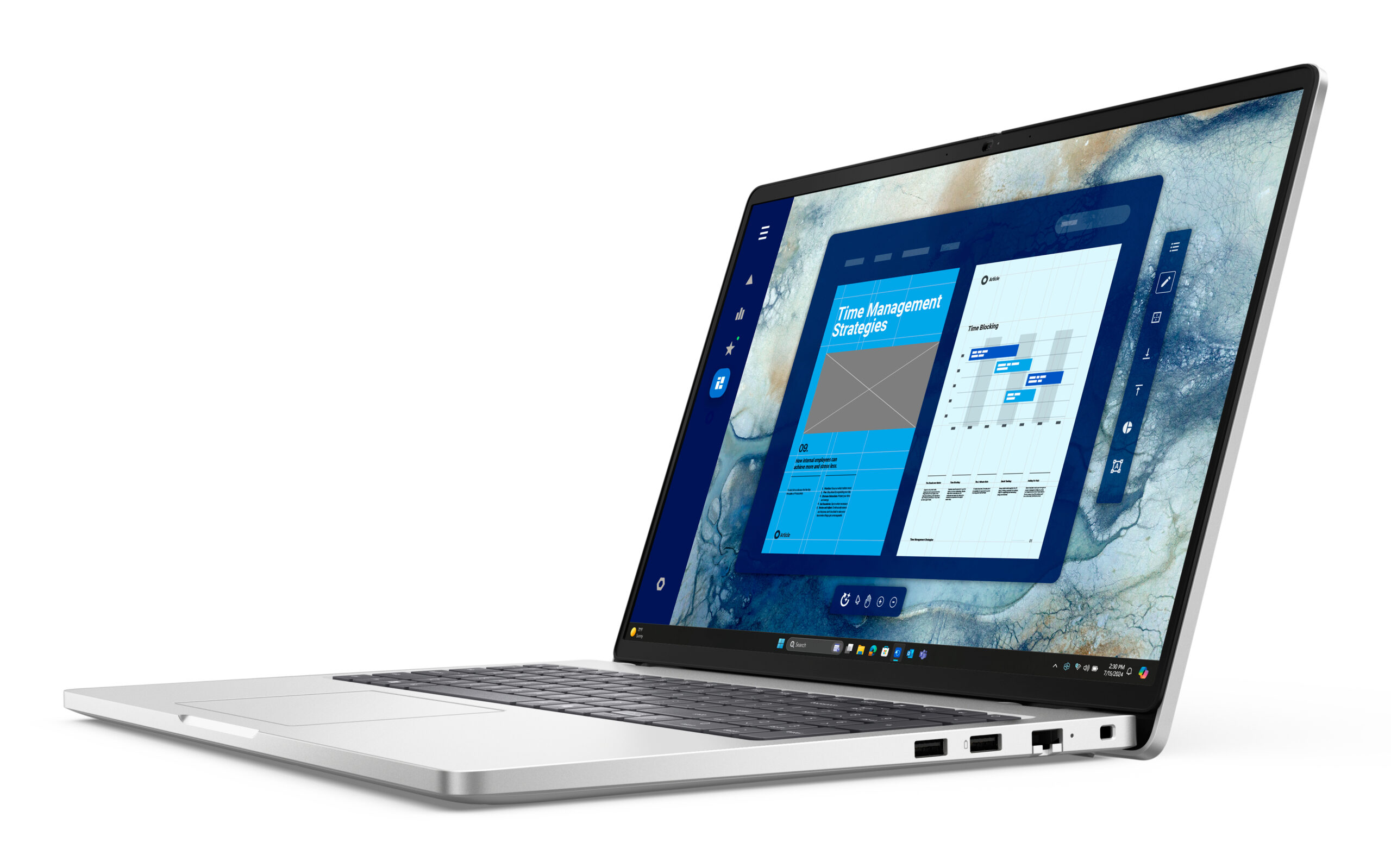 DELL Pro 16 PC16250 Intel Core Ultra 5 235U Laptop 40,6 cm (16") Full HD+ 16 GB DDR5-SDRAM 512 GB SSD Wi-Fi 6E (802.11ax) Windows 11 Pro US International Platina, Zilver - Afbeelding 3