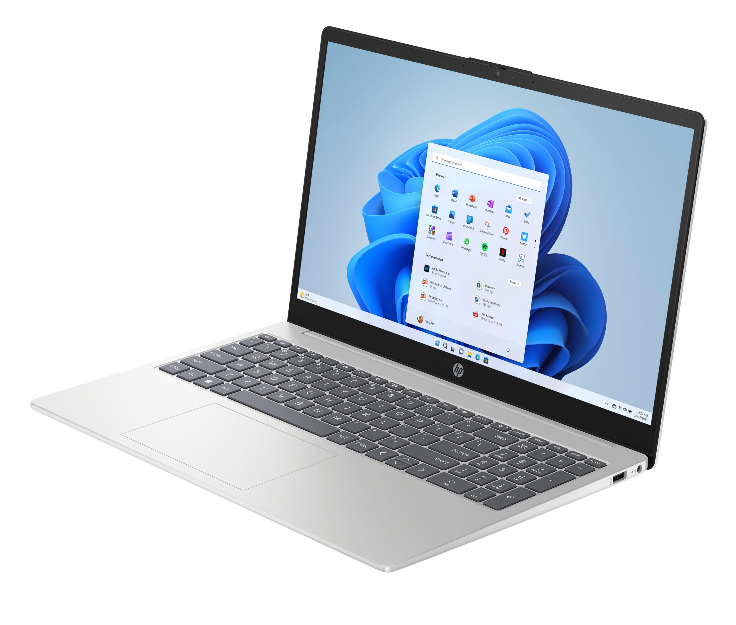 HP 15-fc0106nb AMD Ryzen™ 5 7520U Laptop 39,6 cm (15.6") Full HD 16 GB LPDDR5-SDRAM 512 GB SSD Wi-Fi 6 (802.11ax) Windows 11 Home Zilver - Afbeelding 6
