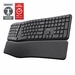 Trust Keyra Ergonomisch Draadloos Toetsenbord - Ergonomisch toetsenbord – USB en Bluetooth verbinding – QWERTY US International – Zwart - Afbeelding 3