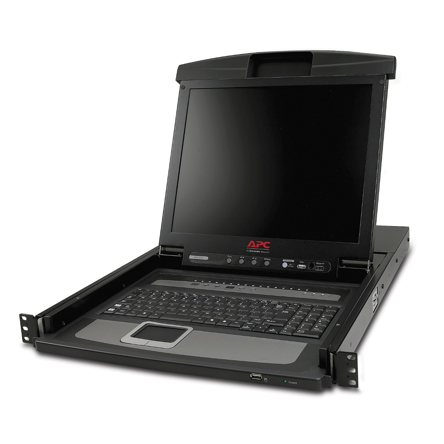 APC 17" rack LCD-console met geïntegreerde 16-poorts analoge KVM-schakelaar