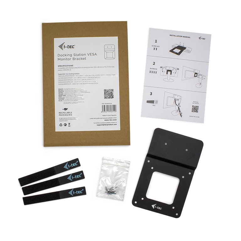 i-tec Docking station bracket, for monitors with VESA mount - Afbeelding 4