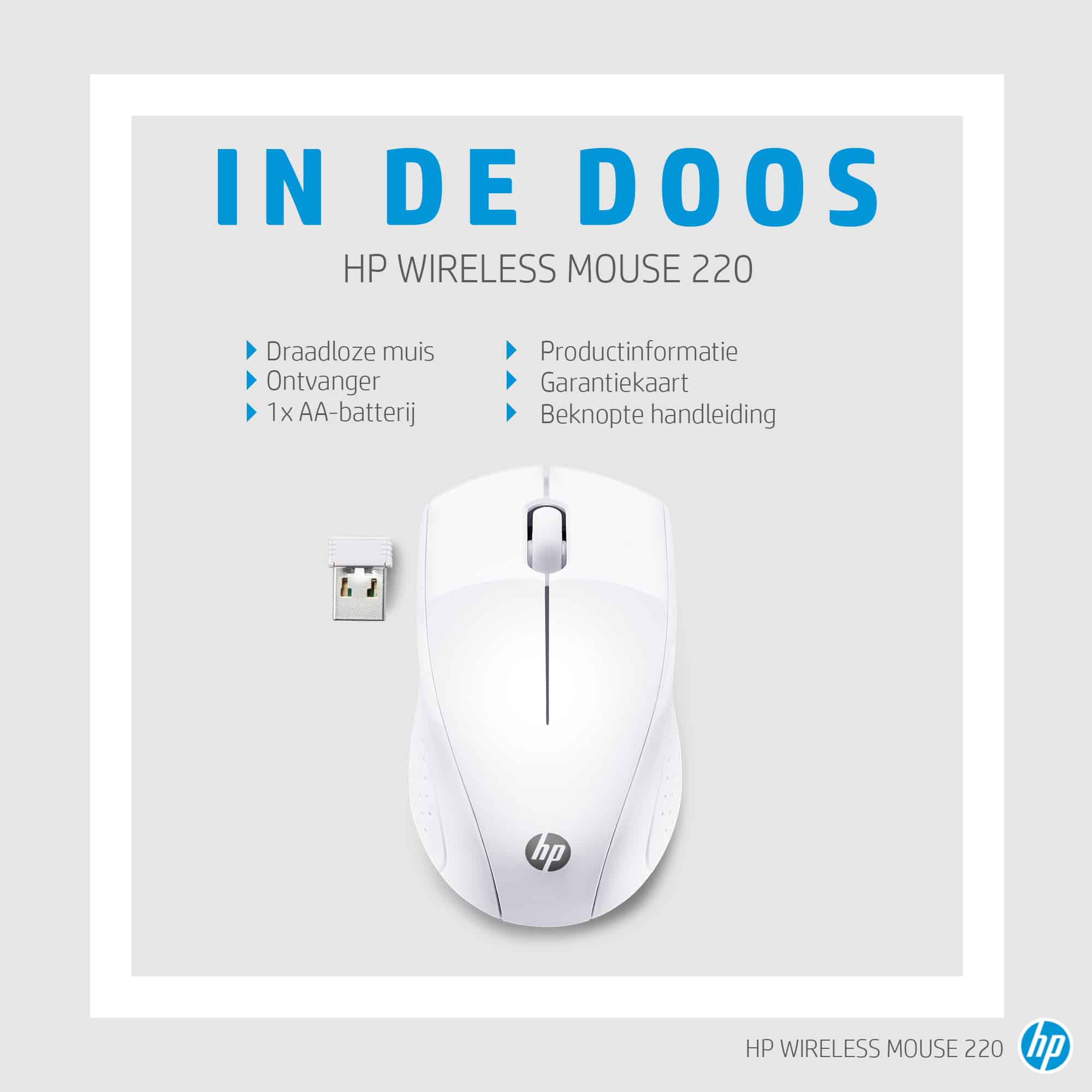 HP draadloze muis 220 (sneeuwwit) - Afbeelding 2
