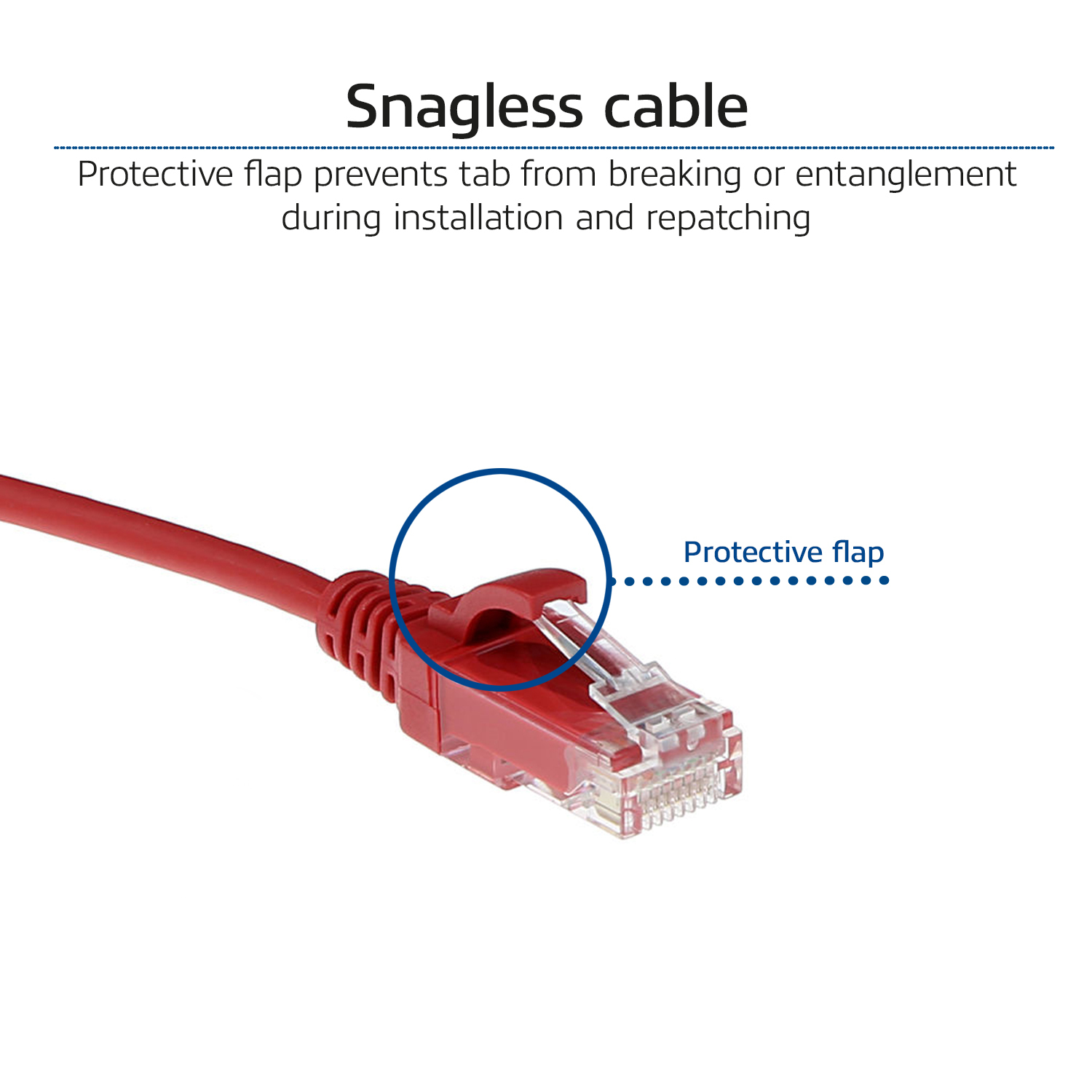 ACT Rode 3 meter LSZH U/UTP CAT6 datacenter slimline patchkabel snagless met RJ45 connectoren - Afbeelding 5