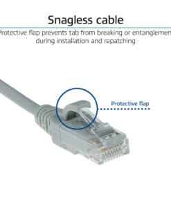 ACT Grijze 0.25 meter LSZH U/UTP CAT6 datacenter slimline patchkabel snagless met RJ45 connectoren - Afbeelding 7