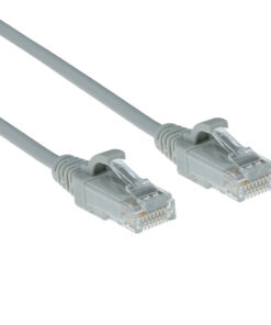ACT Grijze 1.5 meter LSZH U/UTP CAT6 datacenter slimline patchkabel snagless met RJ45 connectoren