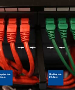 ACT Blauwe 3 meter LSZH U/UTP CAT6 datacenter slimline patchkabel snagless met RJ45 connectoren - Afbeelding 6
