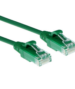 ACT Groene 0.5 meter LSZH U/UTP CAT6 datacenter slimline patchkabel snagless met RJ45 connectoren